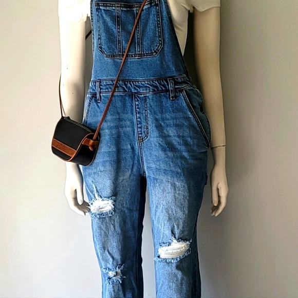Refuge Distressed Long Overalls Size S - Picture 5 of 14